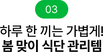 하루 한 끼는 가볍게! 봄 맞이 식단 관리템