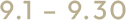 2026.9.1 ~ 2026.9.30